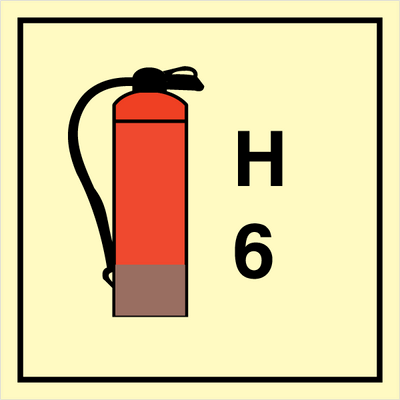 Halon Extinguishers 6, 150 x 150 mm