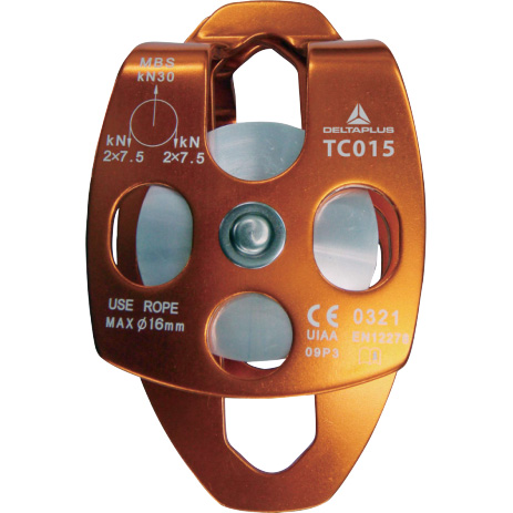 DeltaPlus TC015, Svingende flange remskive i aluminium til rebarbejde