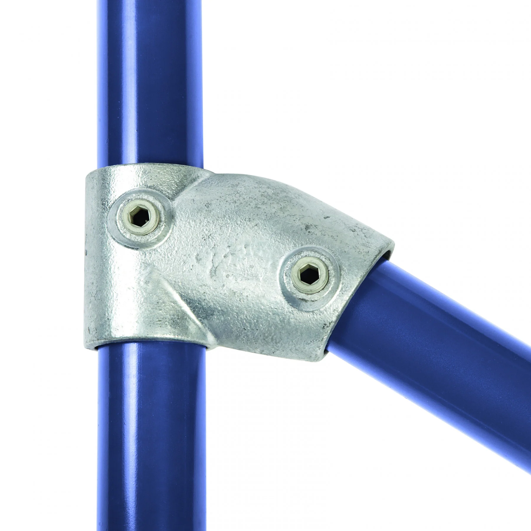 Kort justerbart t-stykke (11°-30°) - fitting 329, 48,3 mm (329-8), Kee Clamp galvaniseret rørfitting