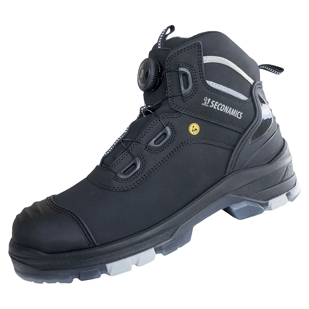 NITRAS ULTIMATE STEP MID FIT, S7S ESD SR, sort vinterstøvle med robust PU/TPU sål, højeste skridsikkerhed 41