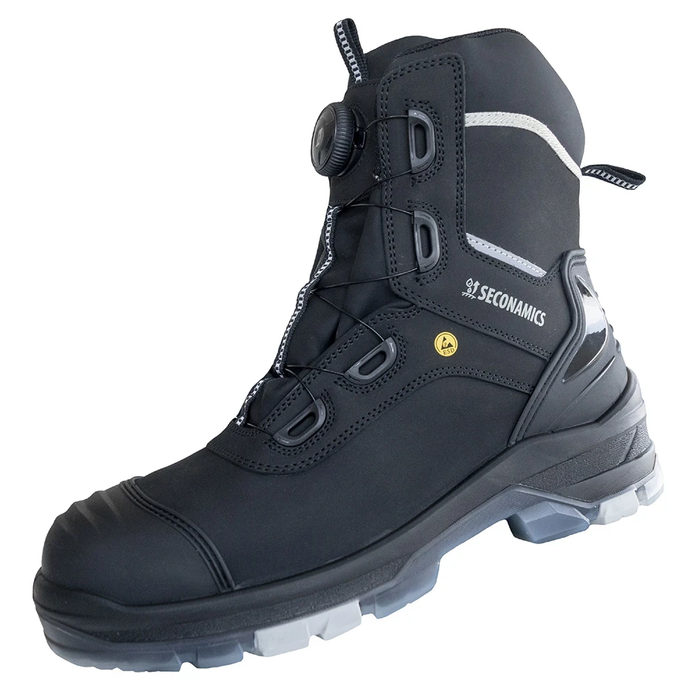 NITRAS ULTIMATE STEP HIGH FIT, S7S ESD SR, sort høj vinterstøvle med robust PU/TPU sål, med twist lock 40