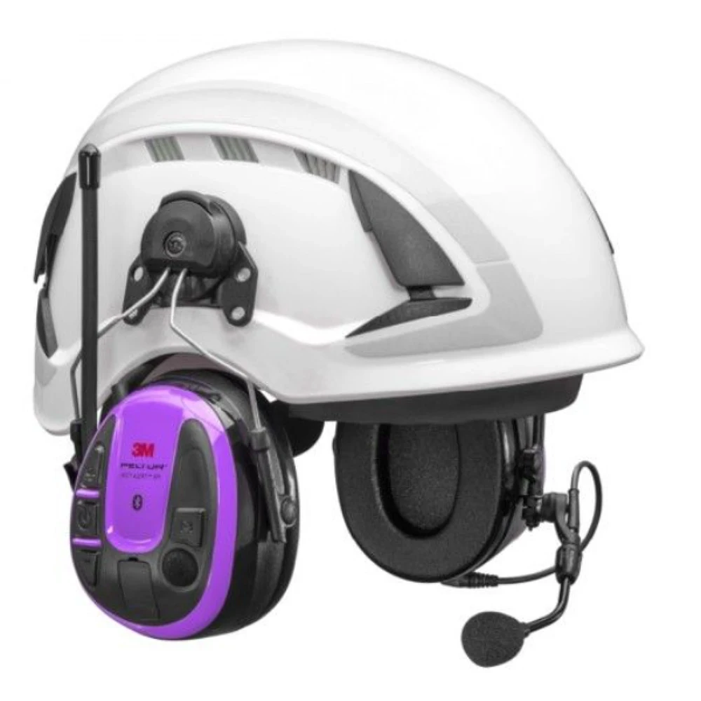 3M&trade; PELTOR&trade; WS&trade; ALERT&trade; XPI+ app, lilla headset til hjelmmontering, MultiPoint Bluetooth