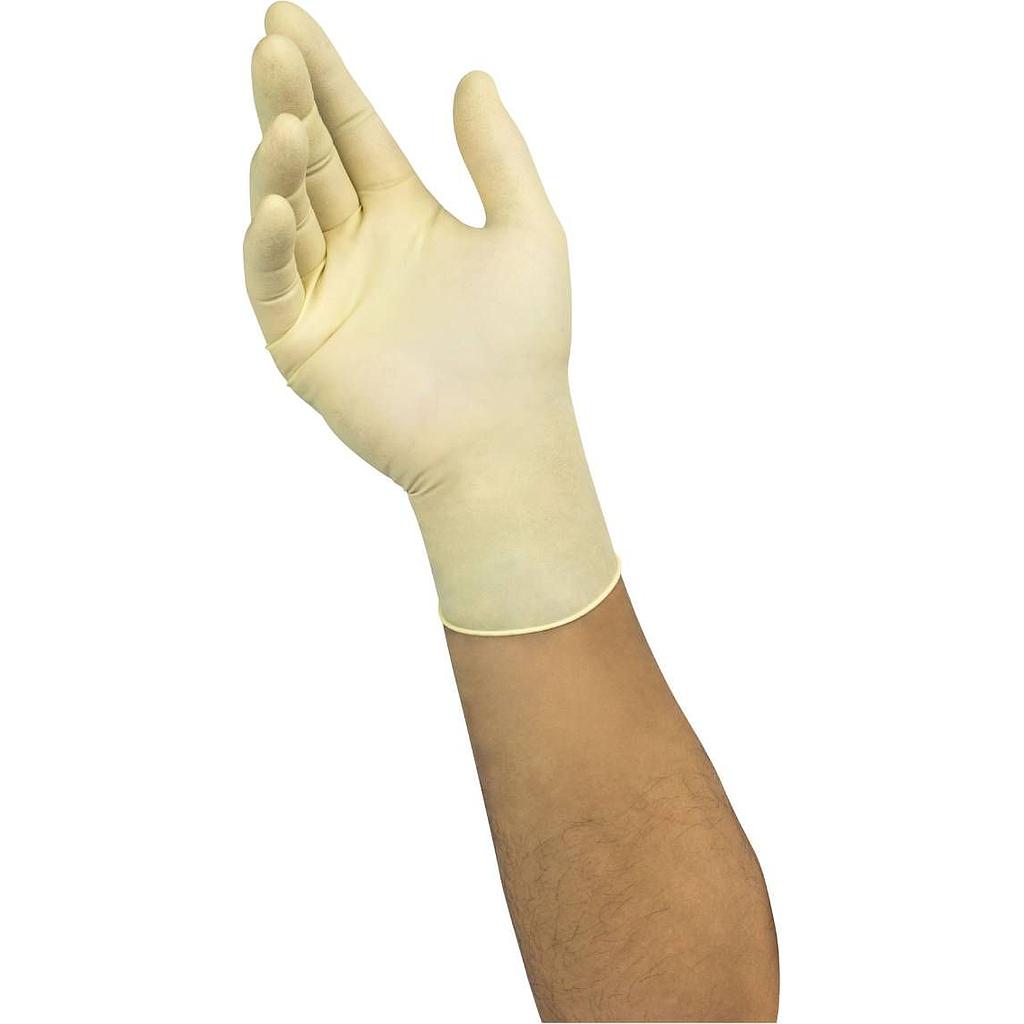 Ansell Microflex 63-864 i karton 10 æsker a 100 stk. pudderfri engangshandsker i naturgummi, latex. længde 245 mm tykkelse 0,16mm AQL: 0,65 8.5-9 (L)