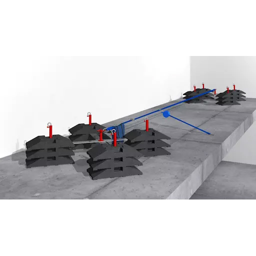 Spider faldsikringssystem, mobilt horisontalt wiresystem