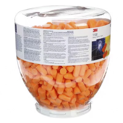 3M ørepropper 1100D, refill beholder med 500 par, 35 dB