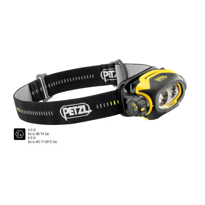 Petzl PIXA 3R genopladelig pandelampe, Lysdiode 90 lm, Rækkevidde: 90 m, Sort Plast, ATEX