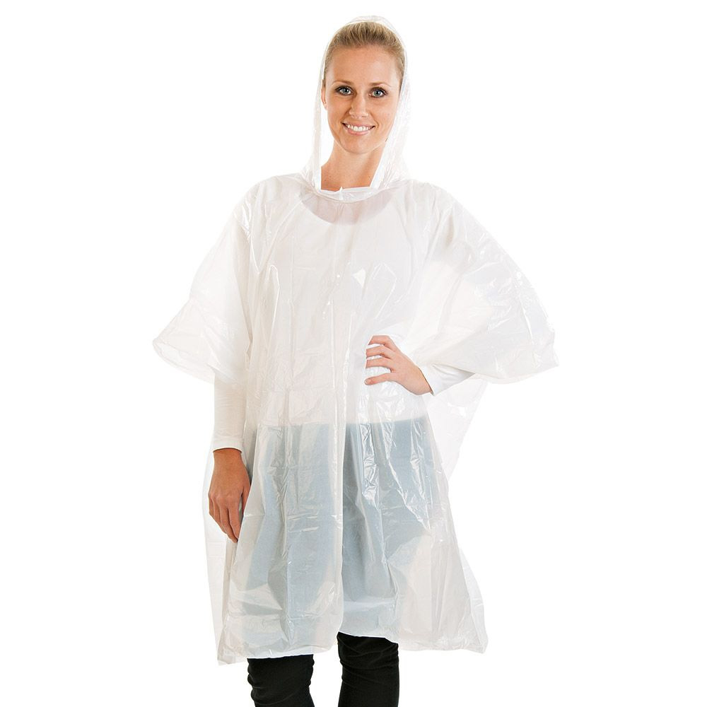 Regnponcho, regnslag med hætte, universal størrelse PE