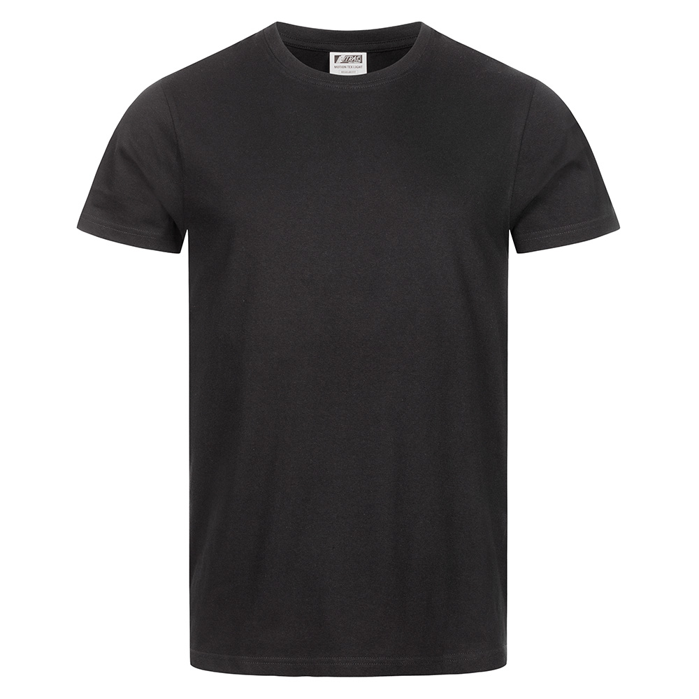 Nitras 7004 MOTION TEX LIGHT T-Shirt, 100% bomuld 145 g/m² blødt single jersey, kartet bomuld, ribbet rund halsudskæring med halsbånd i samme farve,