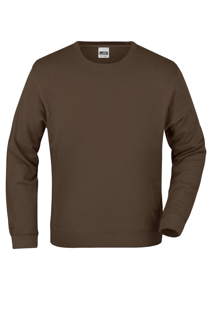 James & Nicholson JN057 Basic Sweatshirt Brun, XXXLarge