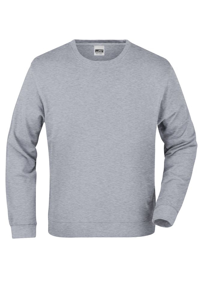 James & Nicholson JN057 Basic Sweatshirt Grå, Medium
