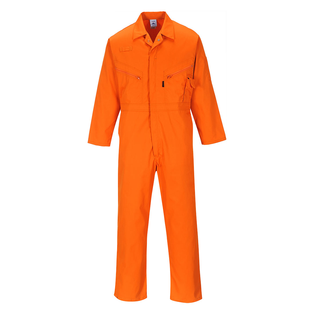 Liverpool Kedeldragt m. lynlås, 6 farver og 5 størrelser Orange, Large