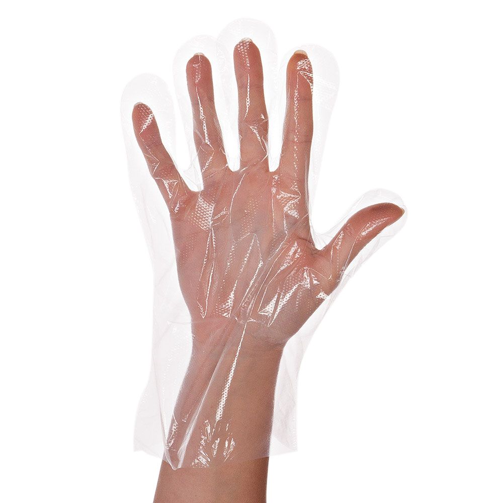 Tynd transparent engangshandske i HDPE, Længde 290 mm