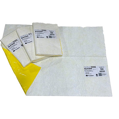 Medicinsk absorberende måtte, gul bagside, 127x70 cm (50x28)