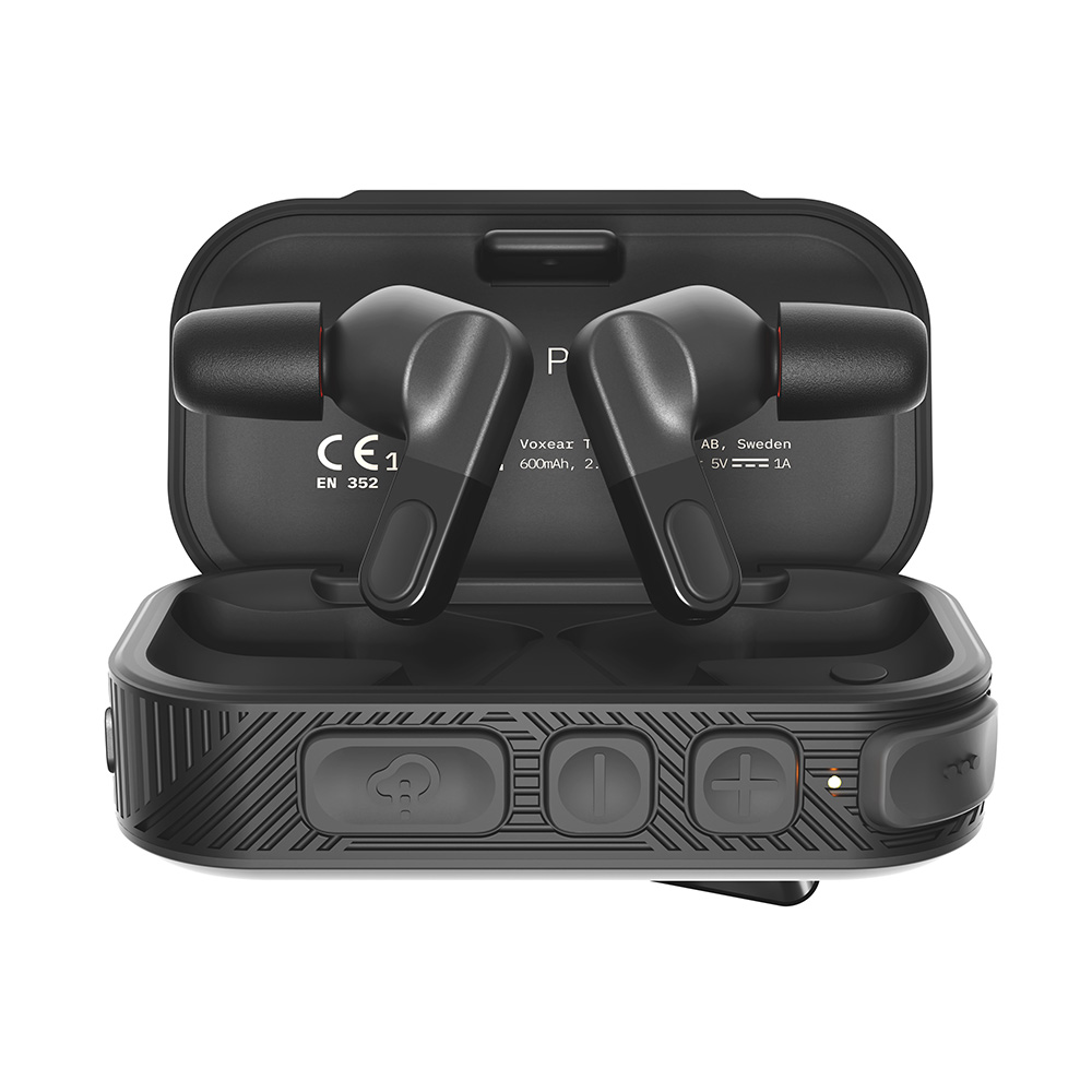 Voxear Protect in-ear bluetooth høreværn 35dB, Push-To-Talk, niveauafhængig dæmpning, IP67 støvtæt