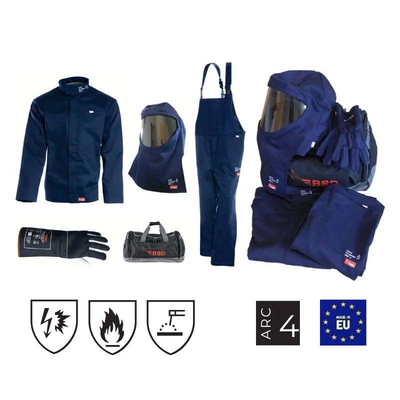 BSD HRC 4 Lysbue beskyttelsestøj, komplet kit til Arc 4 niveau KIT, 45 cal, APC 2 Medium