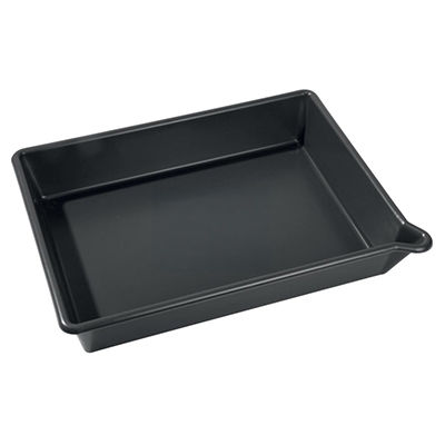 16L Spildbakke 53 x 40 x 10cm med hældetud, lavet i genbrugs polypropylene