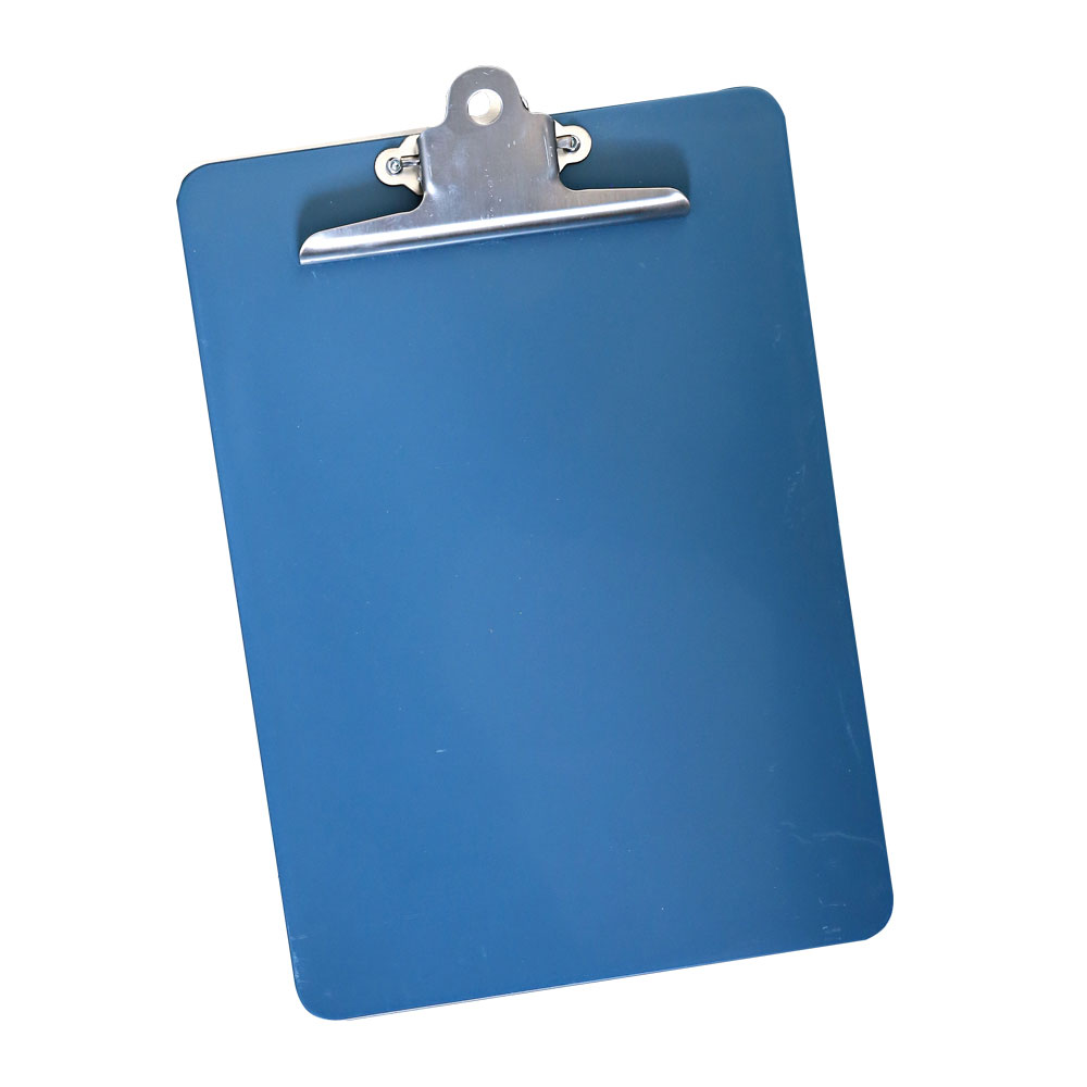 A4 clipboard/skriveplade i plastic, detekterbar