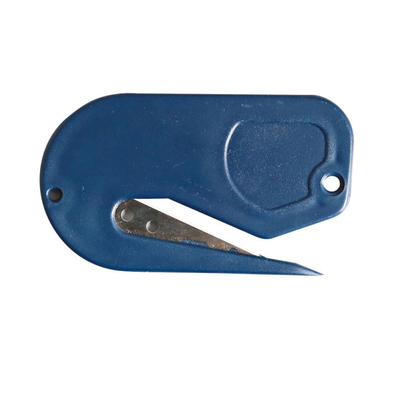 Sporbar sikkerhedskniv - Easy Detect - blå, 8 cm lang