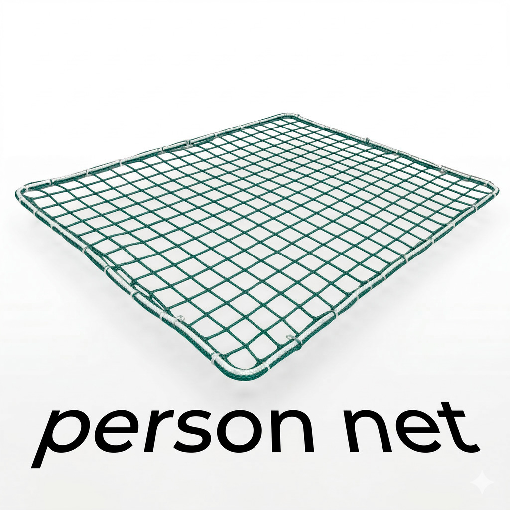 Professionelt sikkerhedsnet til faldforhindring, DS/EN 1263-1 godkendt, med stropper 10 x 15 meter