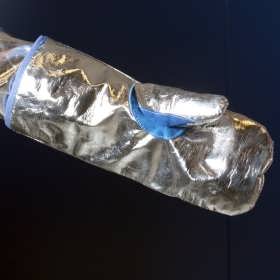 Højre/venstre Luffe mod strålevarme i VARMEX Alu, foret med 2 lag VARMEX V39-filt i underhånd og overhånd, 13V1539-170 10 - XL, Højre, 580 mm