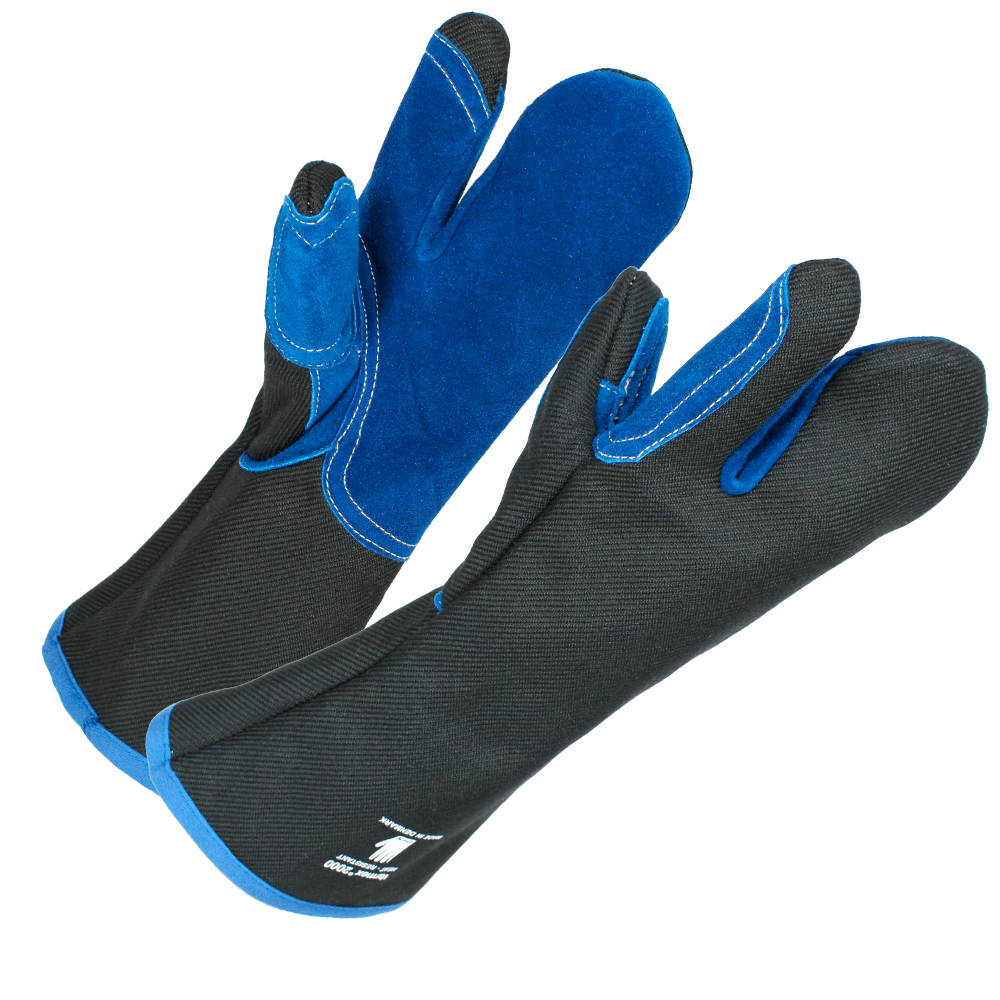 Foret 3-fingret varmefast handske med Blue Skinnex læder forstærkning i håndfladen Varmex V5439 materiale 9 - L, 730 mm