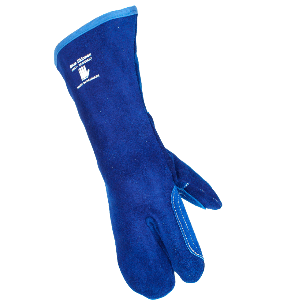 Varmefast 3-fingret spalthandske med forstærkninger i Blue Skinnex Heat, syet med kevlartråd 10 - XL, Højre, 630 mm