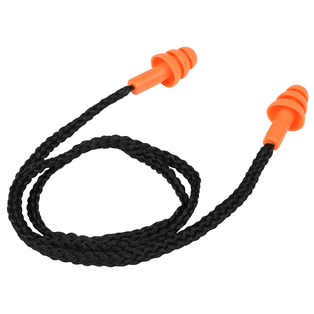 NITRAS MUTE PLUGS 9203 orange ørepropper med tekstilsnor pakket i egen æske, SNR 32 dB