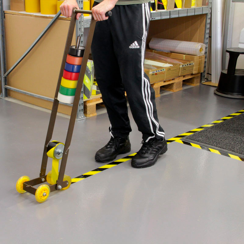 Gulvtape applikator med hjul