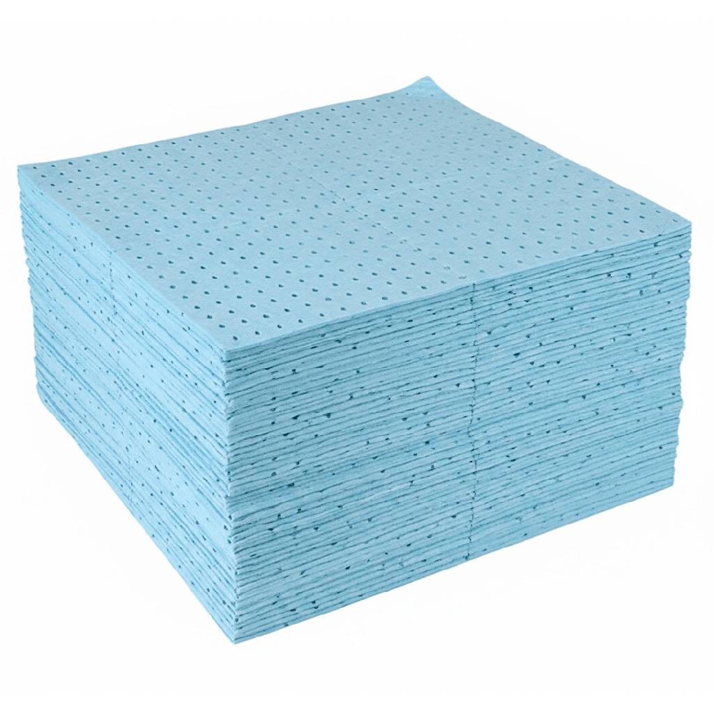 Blå Oil-Only Absorberingsmåtter Kraftig Kvalitet (40x50 cm) Pakke med 100 stk.