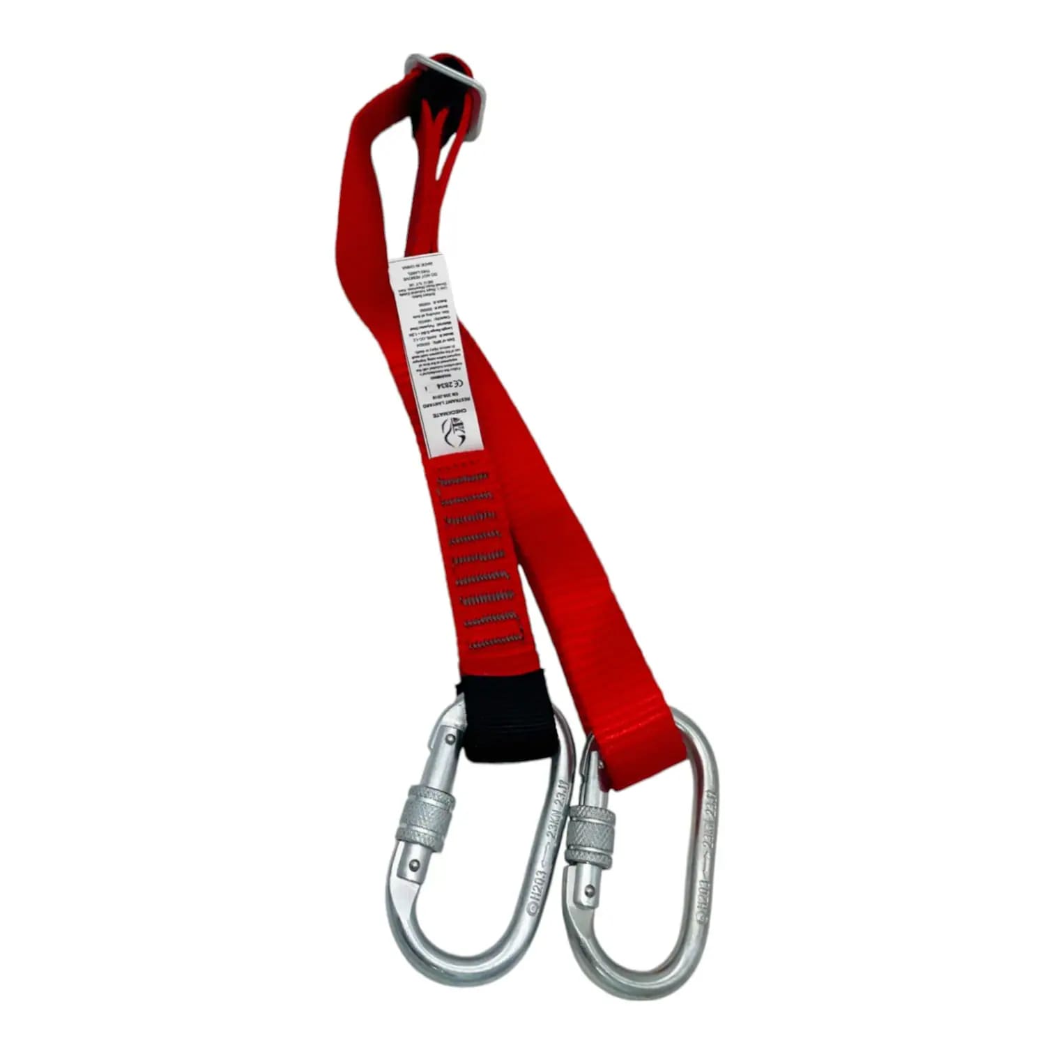 CheckFall LRA Karabiner/Karabiner positioneringsline, 2 længder 0,8-1,2 meter