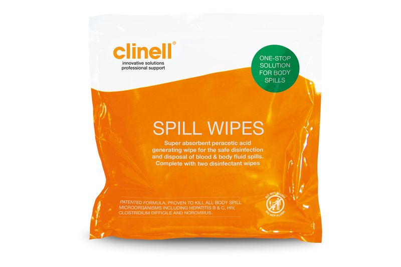 Clinell Spill Wipe, spildklud Single til kropsvæsker