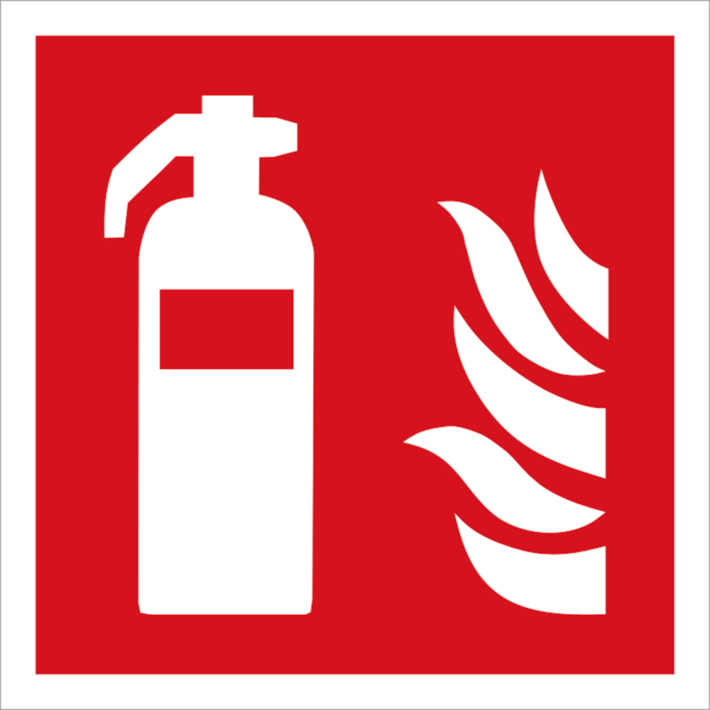 Skilt Brandslukker 132104 - Plast / 150 x 150 mm | Skilte | Fjernlager | Sikkerhedsskilte