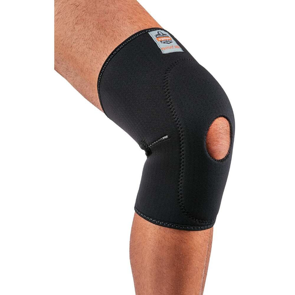Ergodyne ProFlex 615 Neopren knæbandage med kompression, åben knæskal og frontpolstring Large