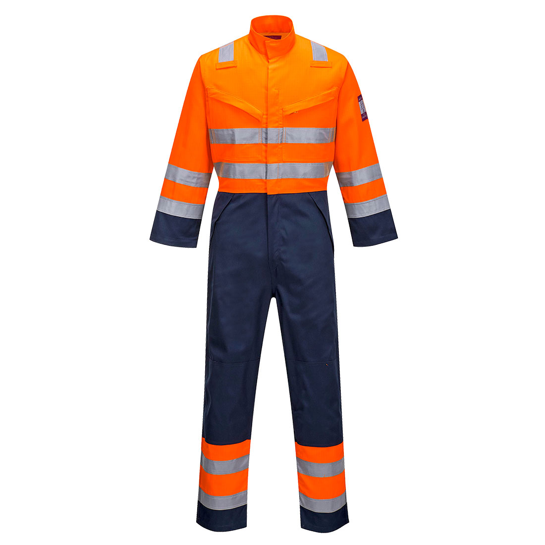 Portwest Modaflame RIS brandhæmmende kedeldragt, navy/orange med hi-viz XLarge