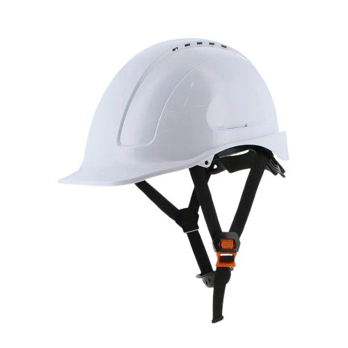 AJUSCO CHINSTRAP sikkerhedshjelm med ventilering og 4-punkts hagerem