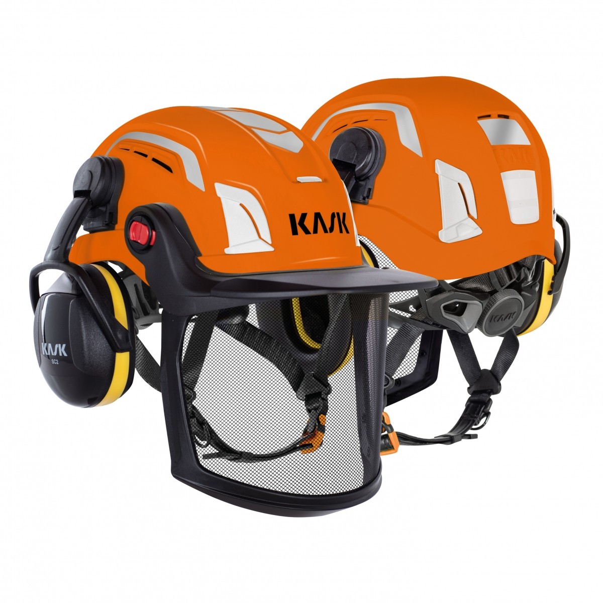 Kask ZENITH X AIR COMBO orange HI VIZ Zenith X Air hjelm med visir og høreværn