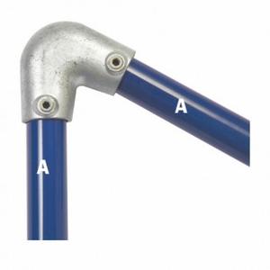 Justerbar bøjning med spids vinkel (11°-30°) - fitting 56A, 48,3 mm (56A-8), Kee Clamp galvaniseret rørfitting