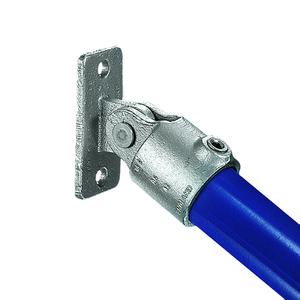 Justerbart basebeslag - fitting C58, 26,9 mm, Kee Clamp galvaniseret rørfitting