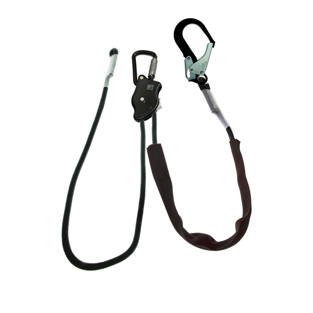 Justerbart Reb til positionering quick type med maxi karabin 1,5 til 2 meter max brugervægt 136 kg