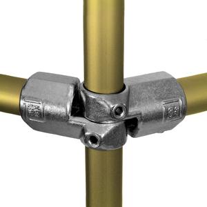Justerbart t-stykke (60°-200°) - fitting L19 - 33,7 mm (L19-6), Kee lite alu rørfitting