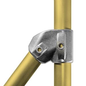 Kort justerbart t-stykke (30°-60°) - fitting 29 - 48,3 mm (L29-8), Kee lite alu rørfitting