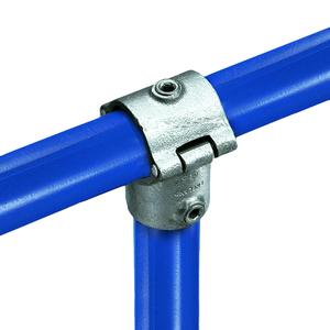 Kort split t-stykke - fitting A10, 42,4 mm, Kee Clamp galvaniseret rørfitting