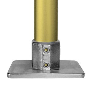 Kraftig bund- og rækværksflange - fitting L148 - 60,3 mm (148-9), Kee lite alu rørfitting
