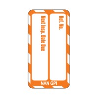 Nanotag Insert - Hvid på Orange - Next Inspection Date Due (30-833318)