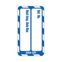 Nanotag Insert - Hvid på Blå - Next Inspection Date Due (30-833320)