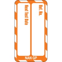 Nanotag Insert - Hvid på Orange - Next Test Date (30-833303)
