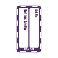 Nanotag Insert - Hvid på Lilla - Next Inspection Date Due (30-833322)