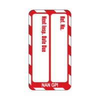 Nanotag Insert - Hvid på Rød - Next Inspection Date Due (30-833319)