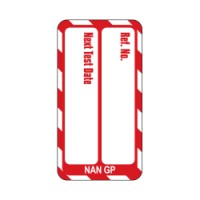 Nanotag Insert - Hvid på Rød - Next Test Date (30-833307)