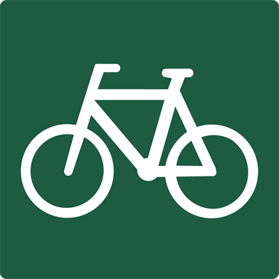 Naturstyrelsenskilt Cykelsti Lakeret Aluminium 100 x 100 mm NSA03